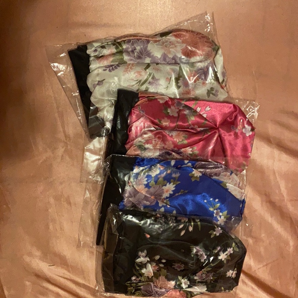 Satin sleeping caps